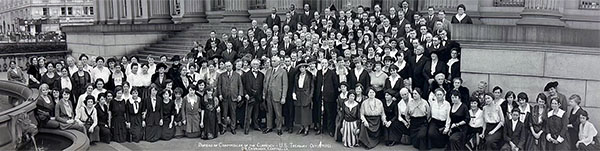 Comptroller Daniel R. Crissinger with OCC employees