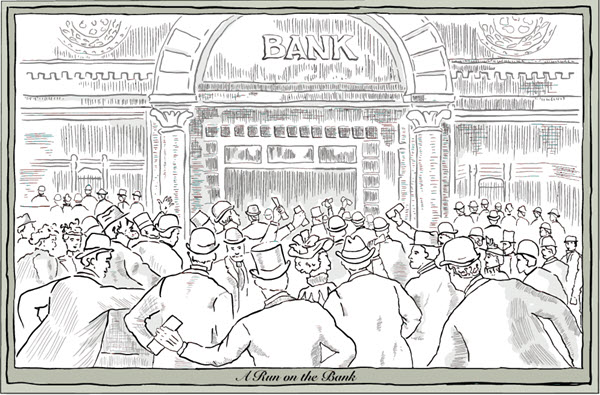 Image representation of a bank run