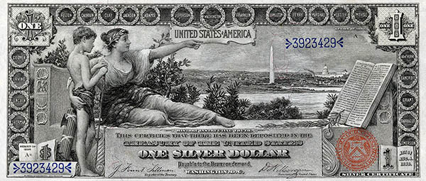 Martha and George Washington Silver Certificate