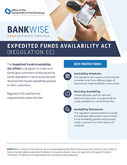 Expedited Funds Availability Act (Regulation CC) Cover Image