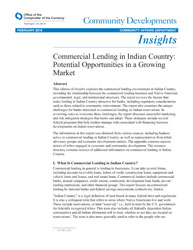 Commercial Lending in Indian Country: Potential Opportunities in a Growing Market Cover Image