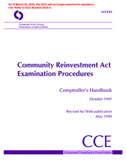 Community Reinvestment Act Examination Procedures Cover Image