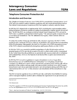 Telephone Consumer Protection Act Examination Procedures (Interagency) Cover Image