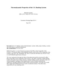 Thermodynamic Properties of the U.S. Banking System (WP 2015-1) Cover Image